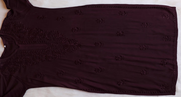 Amirah Chocolate Brown Long Rayon Kurta