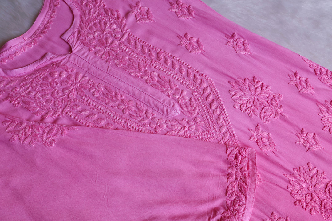 Nagma Baby Pink 2 piece Rayon set