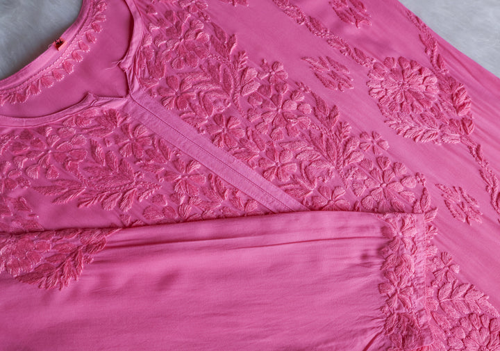 Anam Baby Pink Modal Ombre Kurta Pant set
