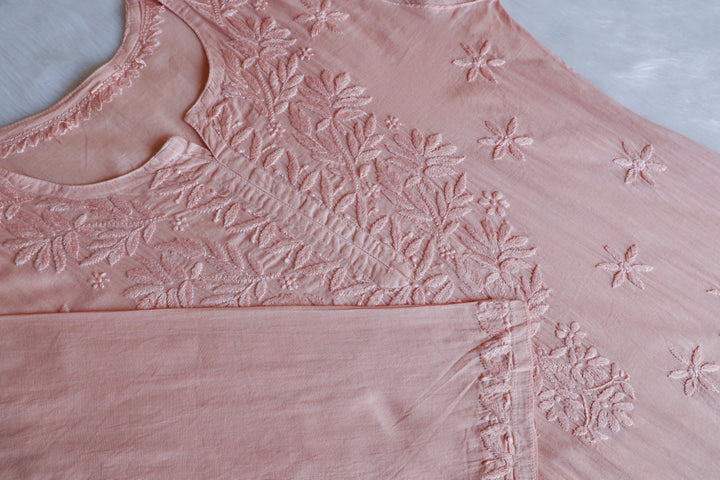 Zaira Rose Beige Pure Cotton Kurta