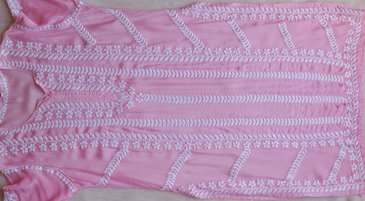 Hanaa Baby Pink Crepe Silk Kurta