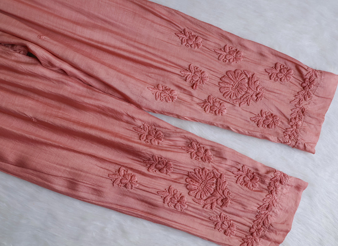 Hoor Rose Brown 10D Pure Muslin Kurta Set
