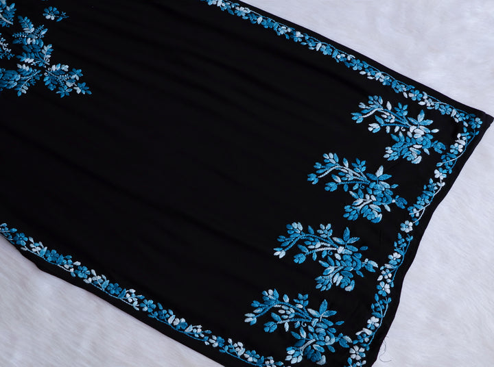 Eliza Black & Royal Blue Ombre Long Rayon Kurta