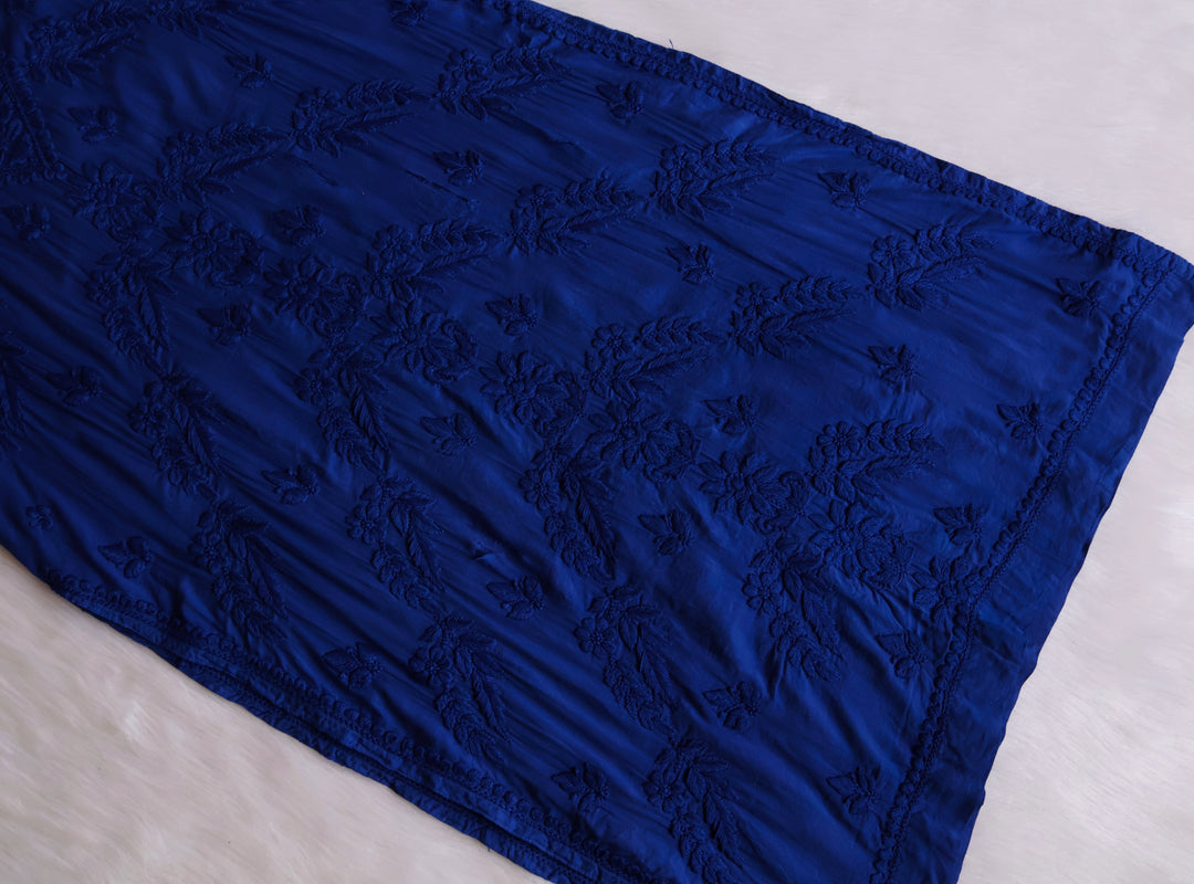 Saba Royal Blue 3D Pure Cotton Kurta