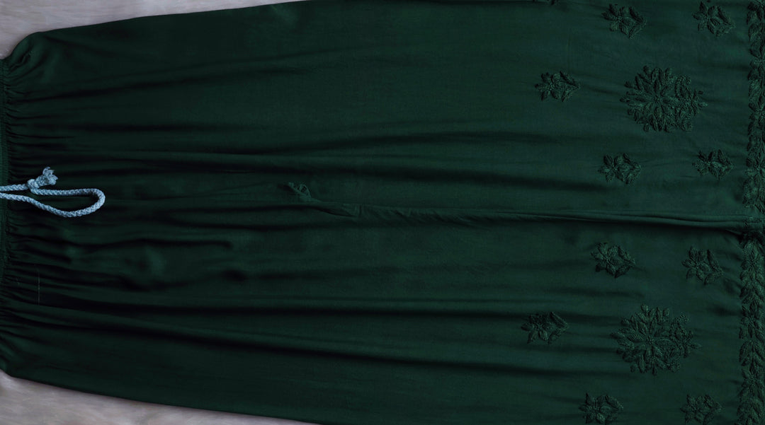 Nagma Deep Green 2 piece Rayon set