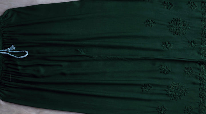 Nagma Deep Green 2 piece Rayon set