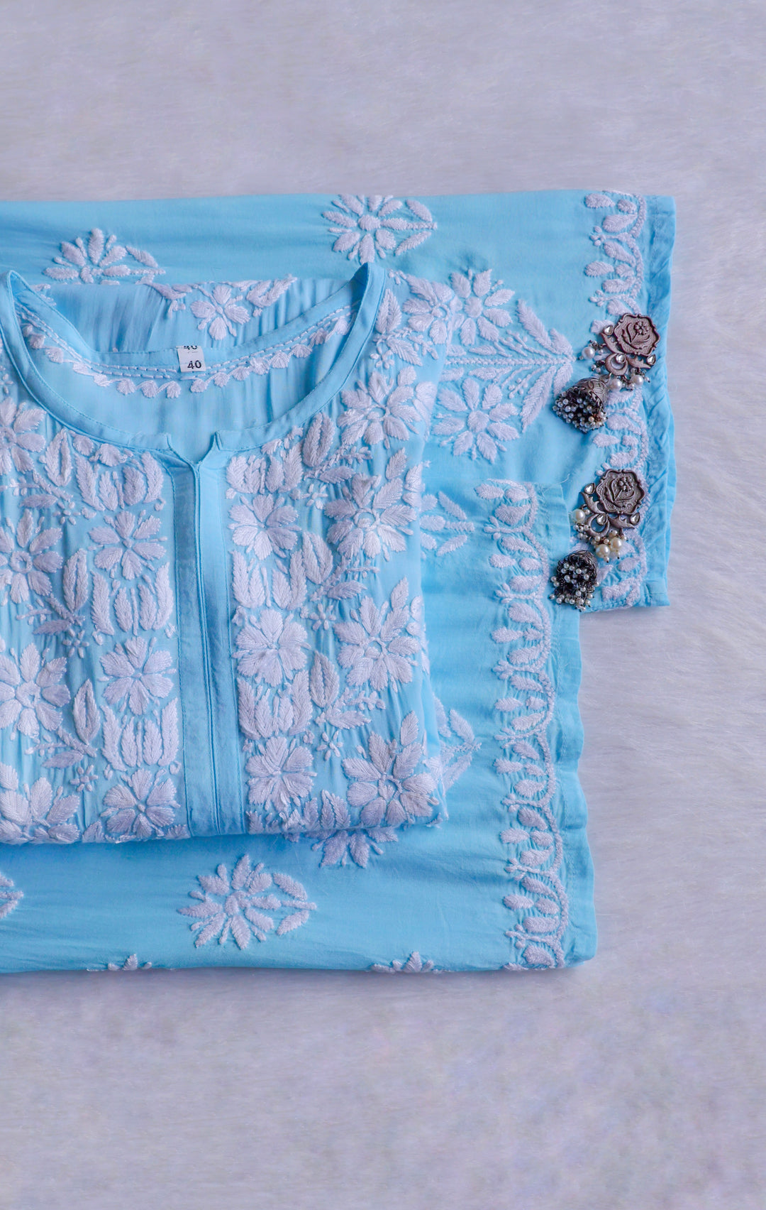 Zahrah Sky Blue Pure Modal set