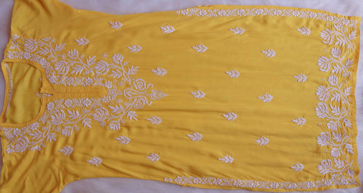 Gul Yellow Long Modal kurta