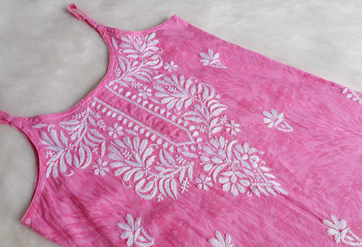 Mirha Mulmul Pink Strappy kurta