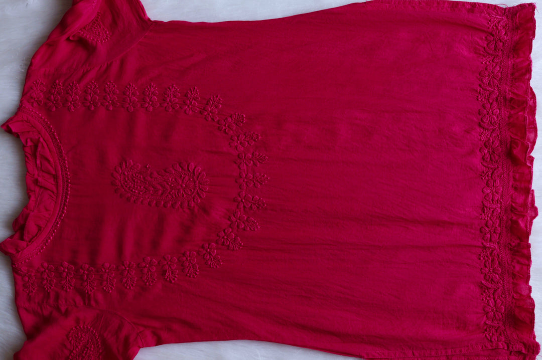 Zamda Afghani Deep Pink Pure Modal Set