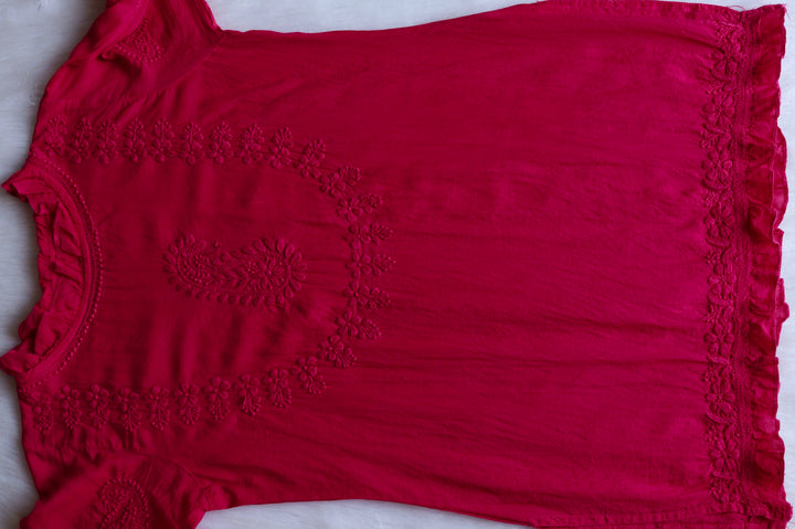 Zamda Afghani Deep Pink Pure Modal Set