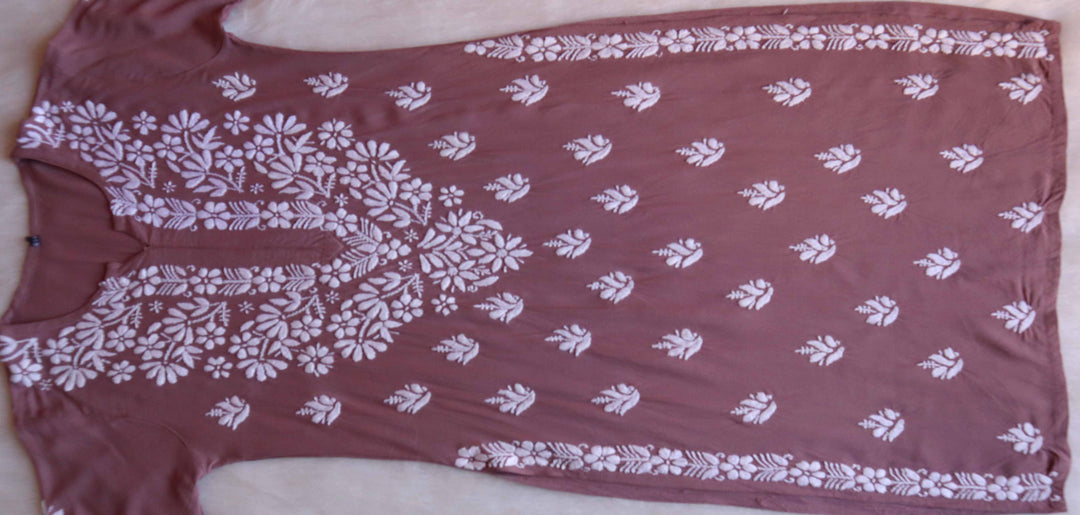 Saanjh Dusty Mauve Rayon Kurta Pant set