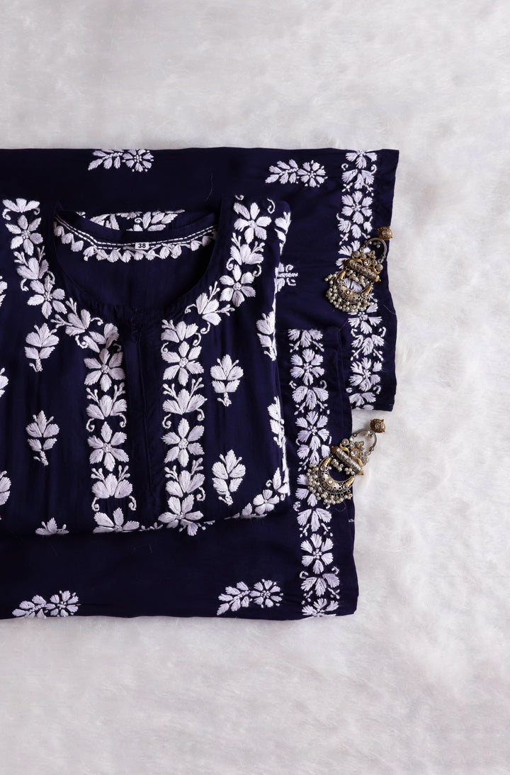 Mahnoor Navy Blue Pure Modal set
