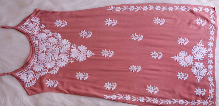 Mirha Rose Brown Sleeveless Rayon Kurta