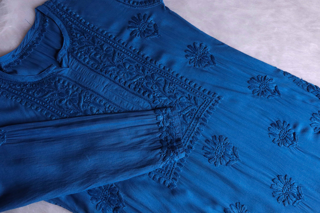 Duaa Royal Blue Modal Kurta Pant set