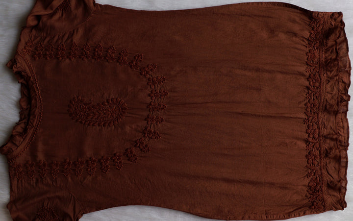 Zamda Afghani Chocolate Brown Pure Modal Set