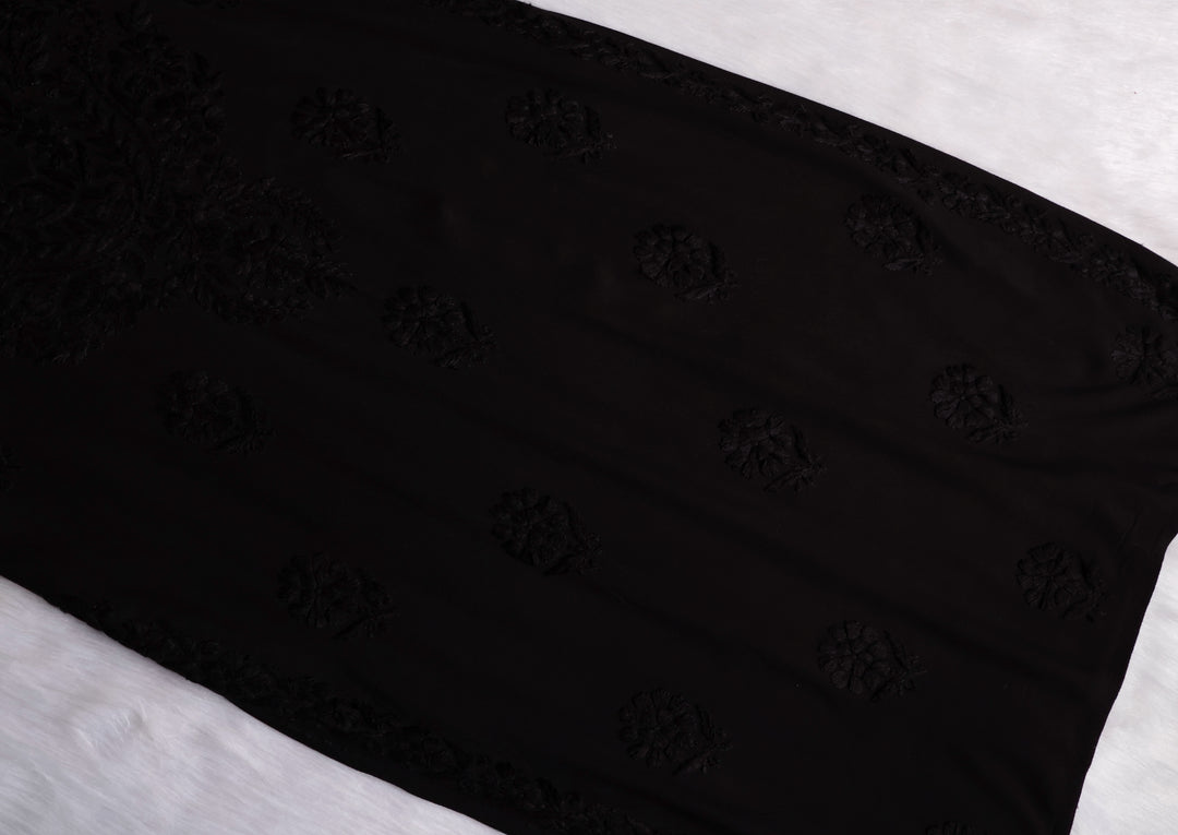 Duaa Black Long Rayon Kurta