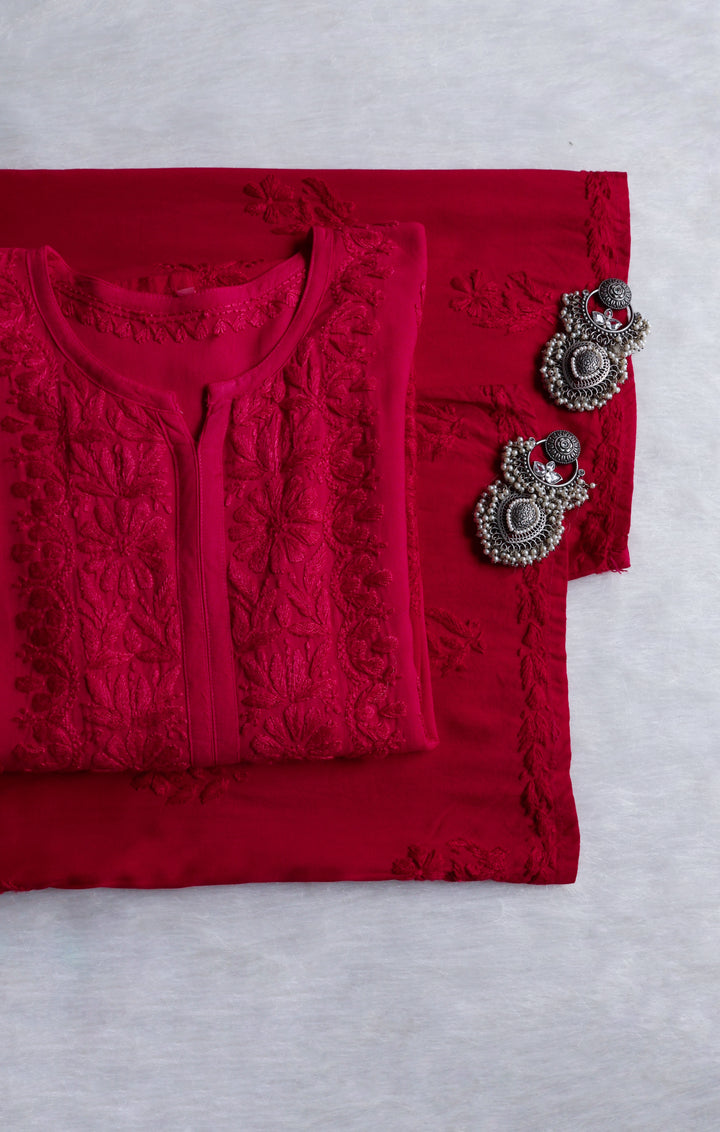 Amirah Deep Pink 2 piece Rayon set