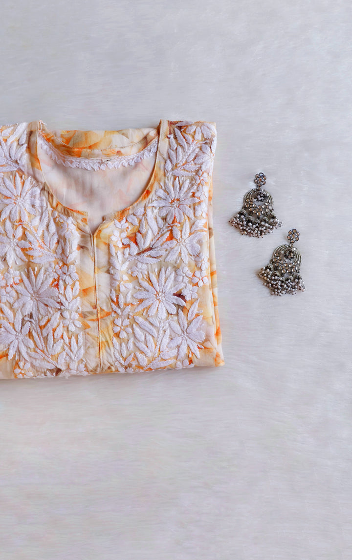 Sarah Yellow Long Rayon kurta