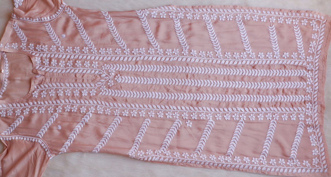 Hanaa Beige Crepe Silk Kurta