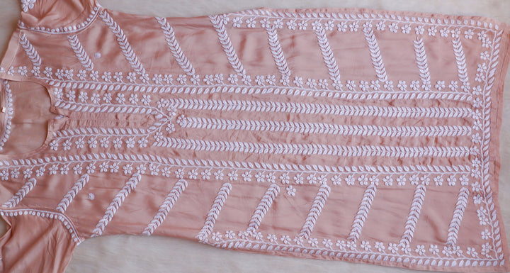 Hanaa Beige Crepe Silk Kurta