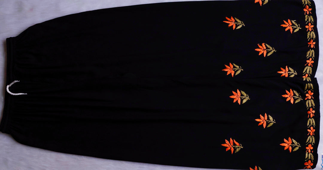 Gulaab Black, Saffron & Green Rayon Kurta Set