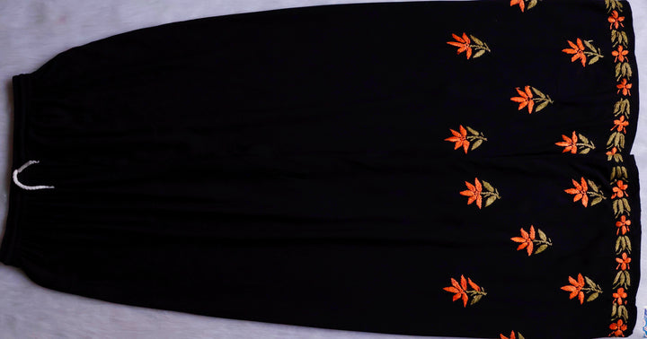 Gulaab Black, Saffron & Green Rayon Kurta Set