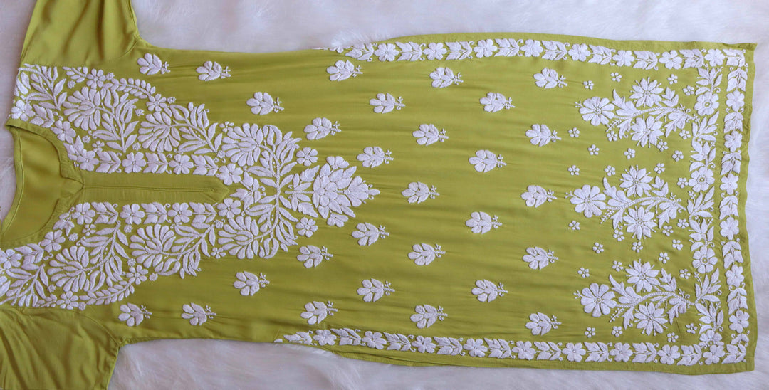 Ferisha Lime Green Long Modal Kurta