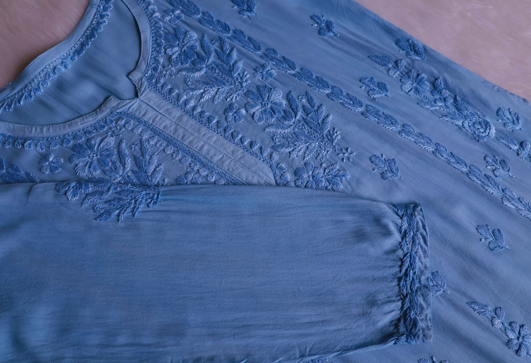 Mehreen Ice Blue Modal short top