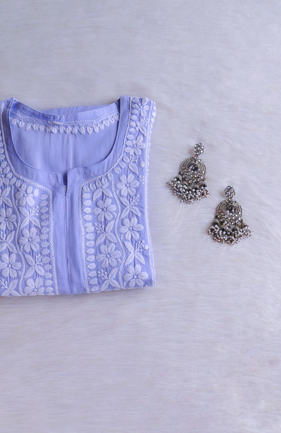 Waliya Lilac Cotton Kurta
