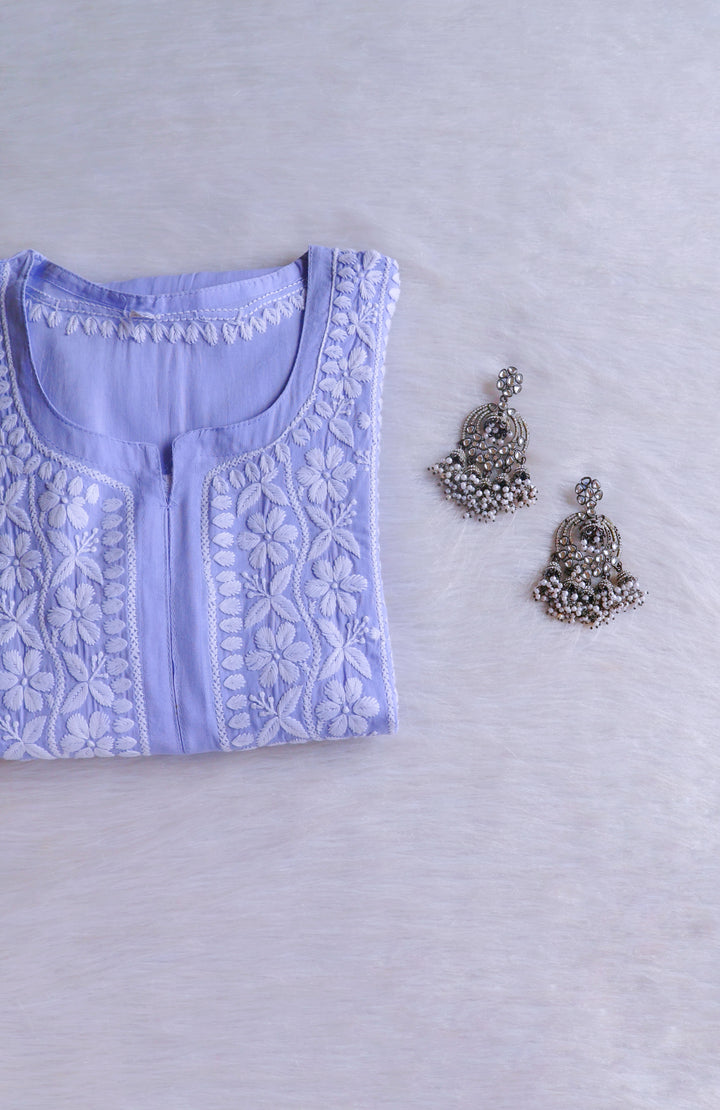 Waliya Lilac Cotton Kurta