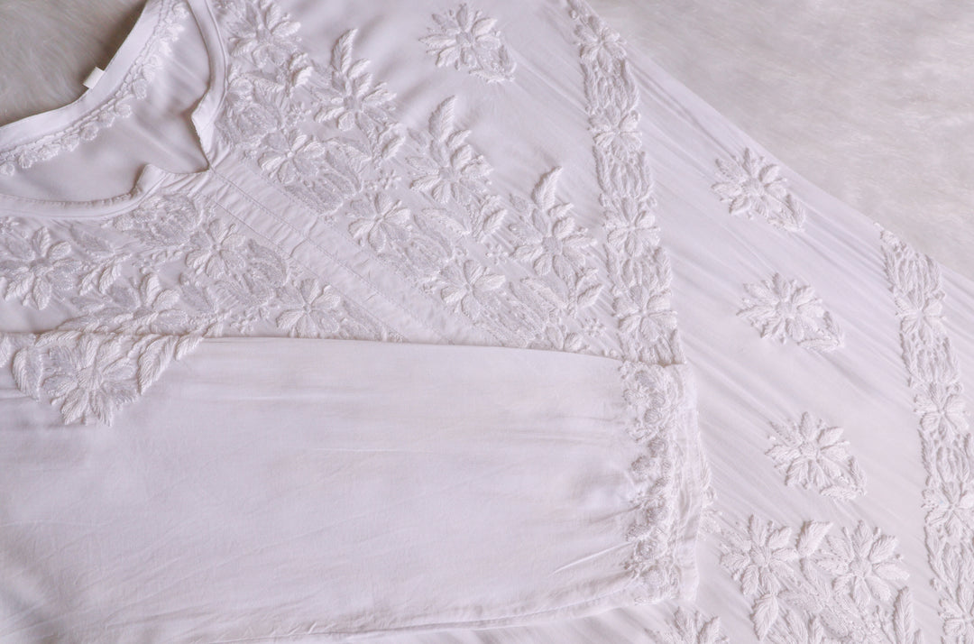 Zahrah White Pure Modal set