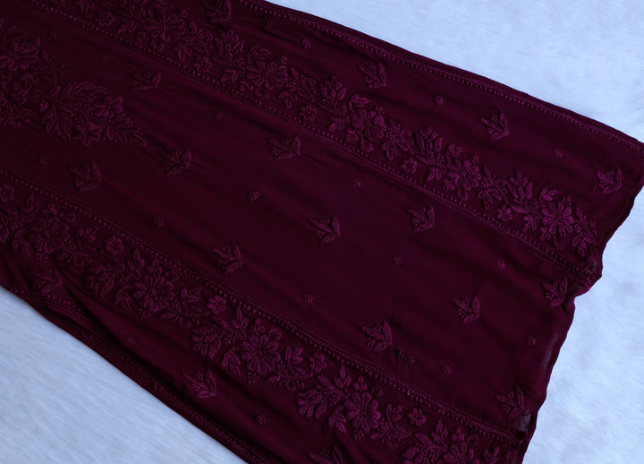 Mahnoor Deep Purple Viscose Georgette Kurta