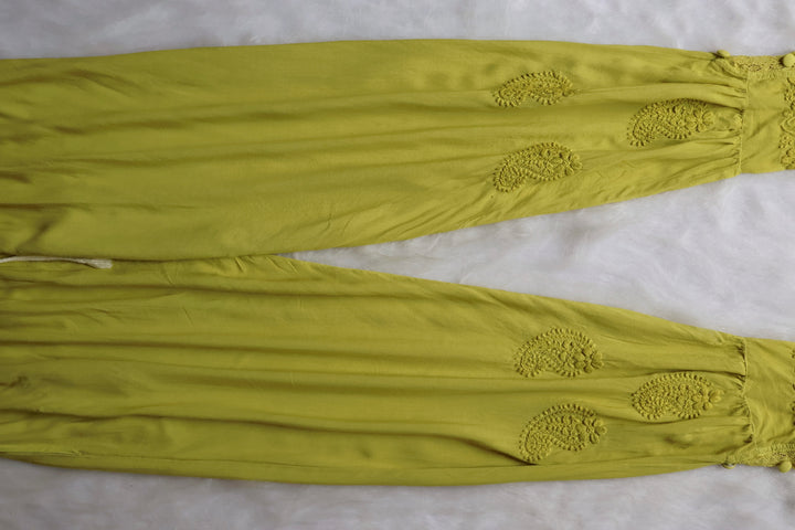 Zamda Afghani Olive Green Pure Modal Set