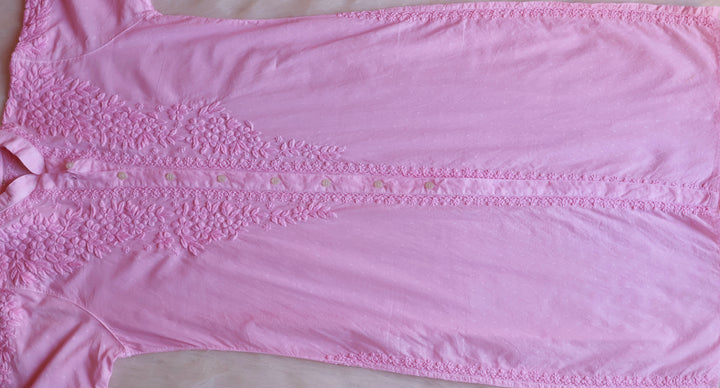 Nazakat Baby Pink Pure Cotton Kurta Set