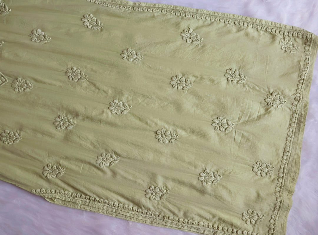 Saleha Olive Green Cotton Kurta