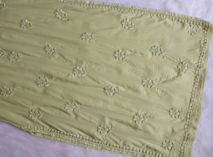 Saleha Olive Green Cotton Kurta