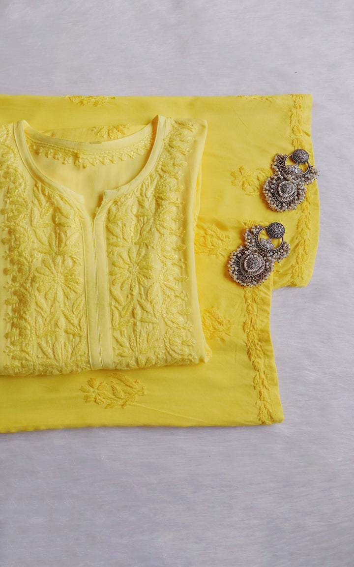Amirah Pastel Yellow 2 piece Rayon set