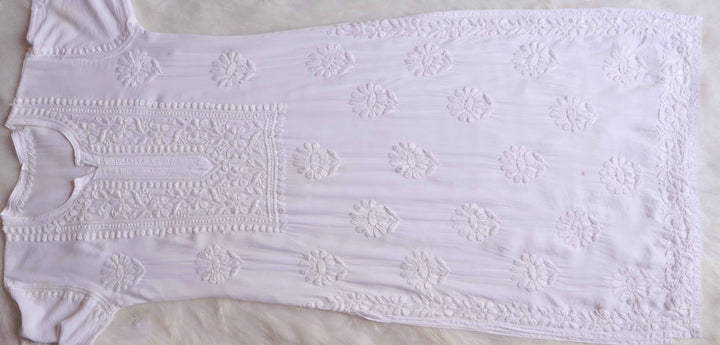 Duaa White Modal Kurta Pant set