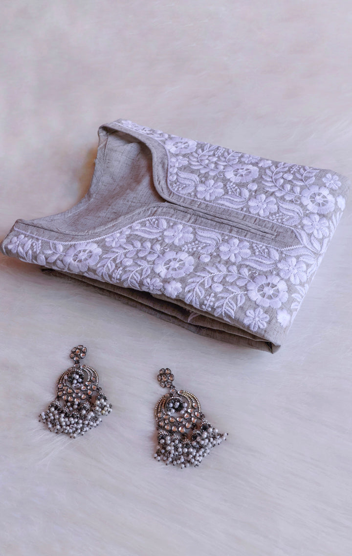 Taraa Grey Cotton Kurta