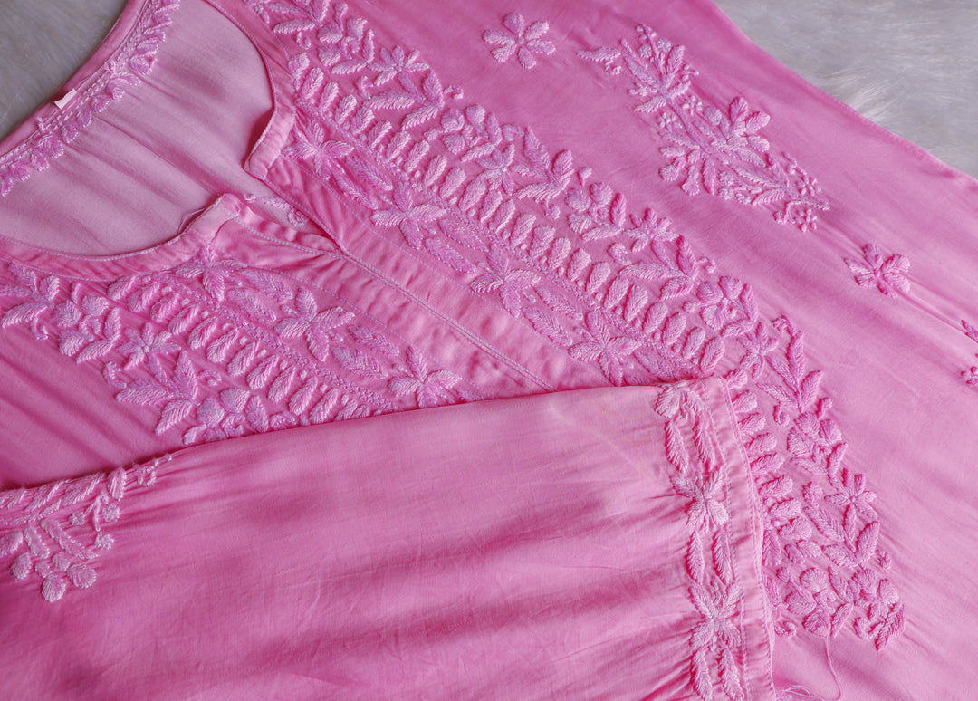 Mahnoor Baby Pink Modal Silk Kurta Set
