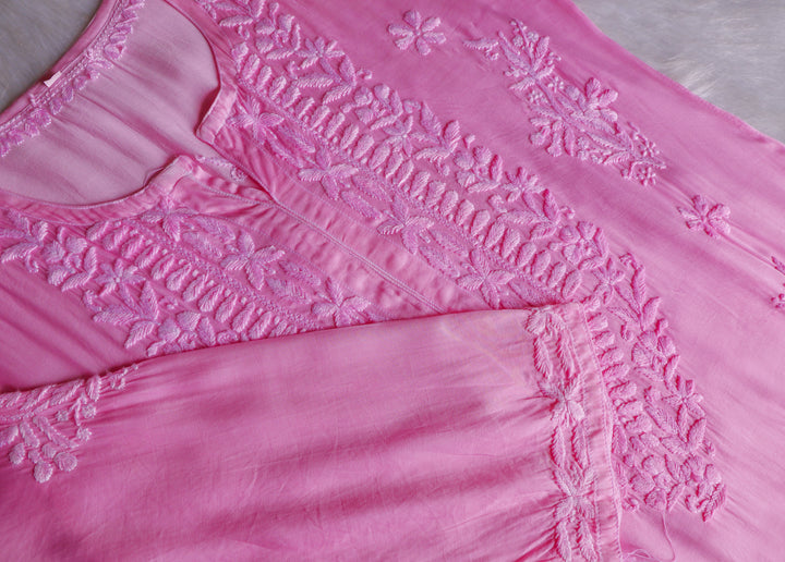 Mahnoor Baby Pink Modal Silk Kurta Set