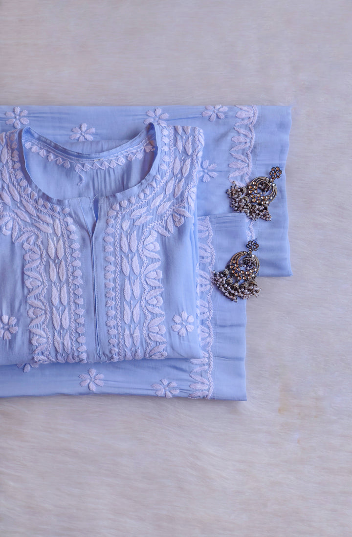 Anaisha Ice Blue Silk Crepe Kurta set