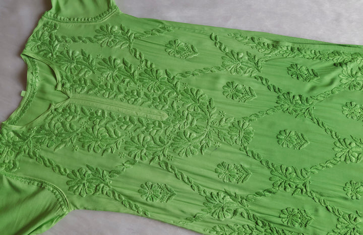 Alanah Lime Green Long Modal Kurta