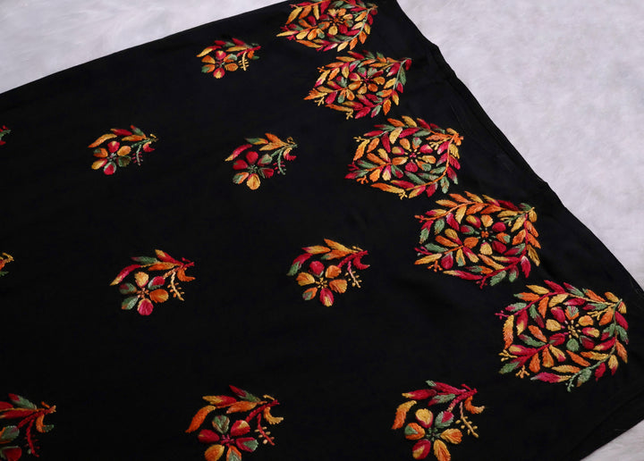 Laiba Black & Multicoloured Long Rayon kurta