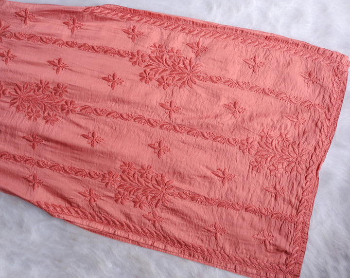Alanah Rose Brown Pure Chanderi set