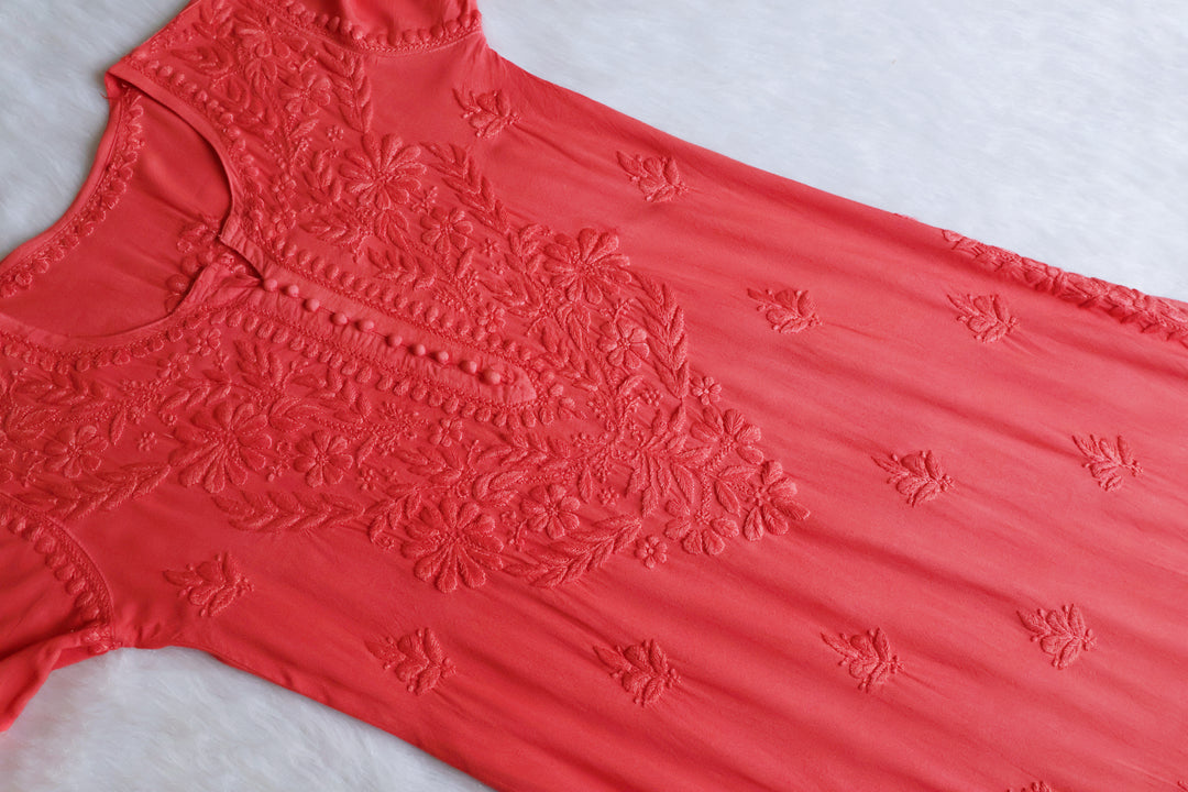 Enaara Rose Pink Potli Button Rayon set
