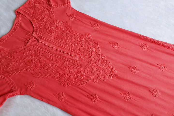 Enaara Rose Pink Potli Button Rayon set