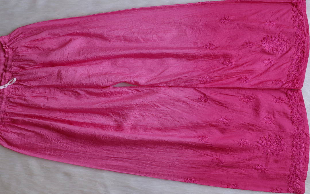 Jannat Baby Pink Pure Chanderi set - Noor Chikankari