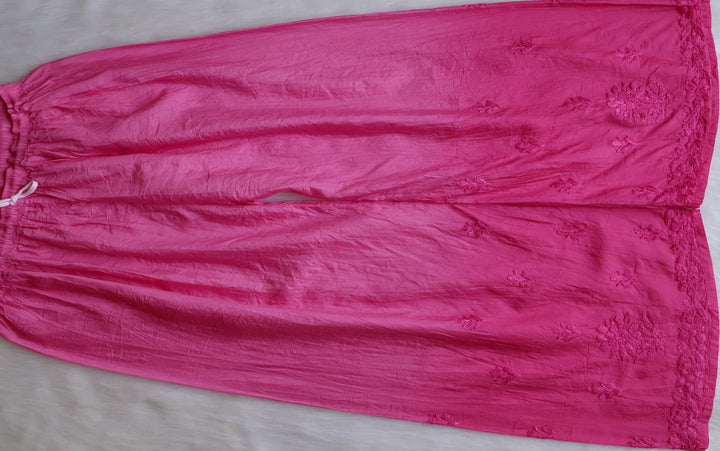 Jannat Baby Pink Pure Chanderi set - Noor Chikankari